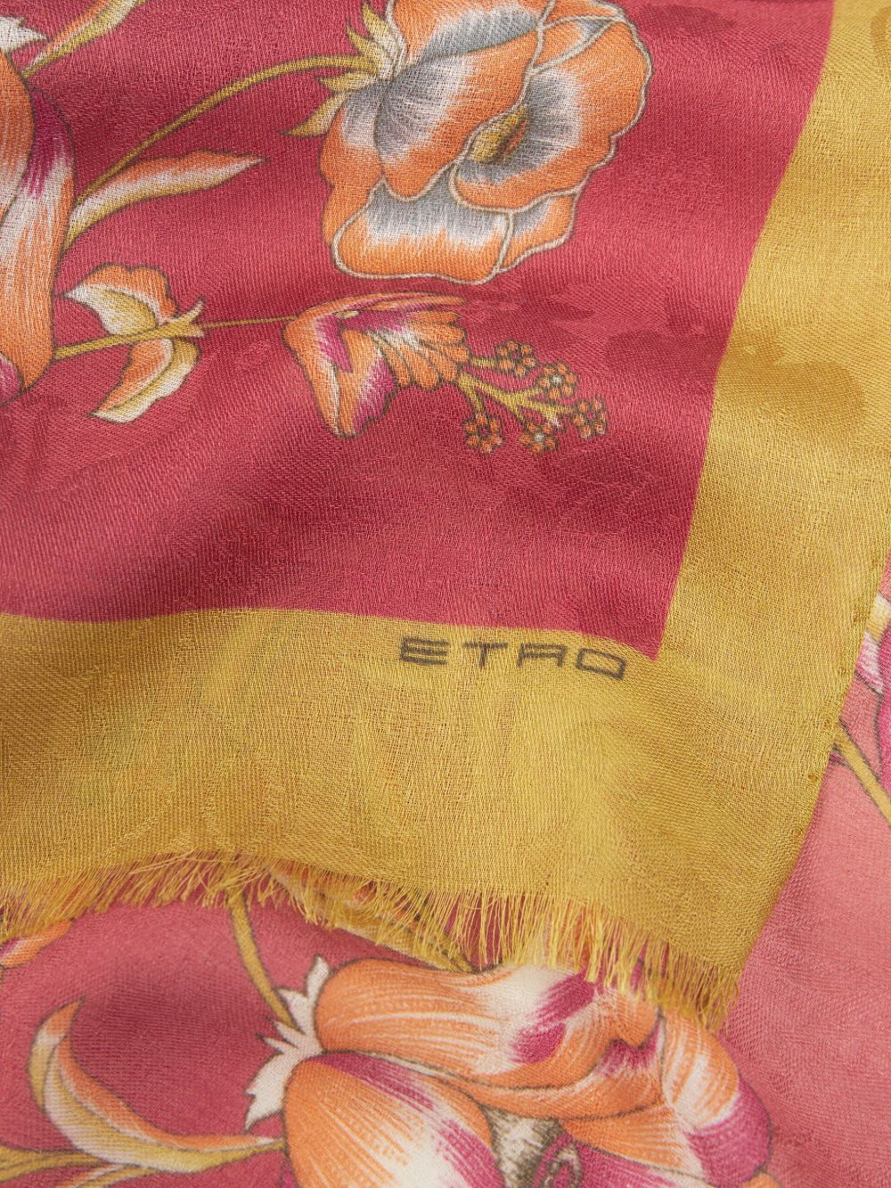 ETRO floral-print scarf - Red