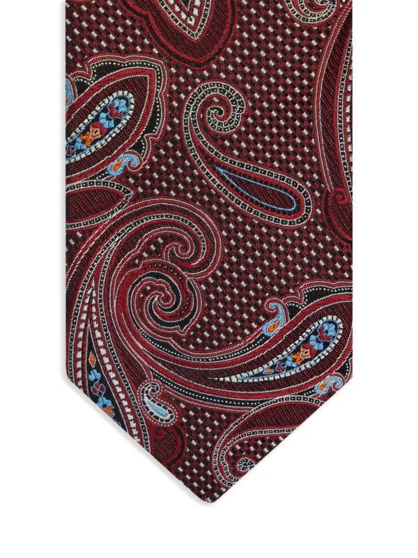 【超美品】ETRO エトロ　ネクタイ　ワインレッド　えんじ色　ペイズリー ETRO ペイズリー ネクタイ | レッド | FARFETCH JP