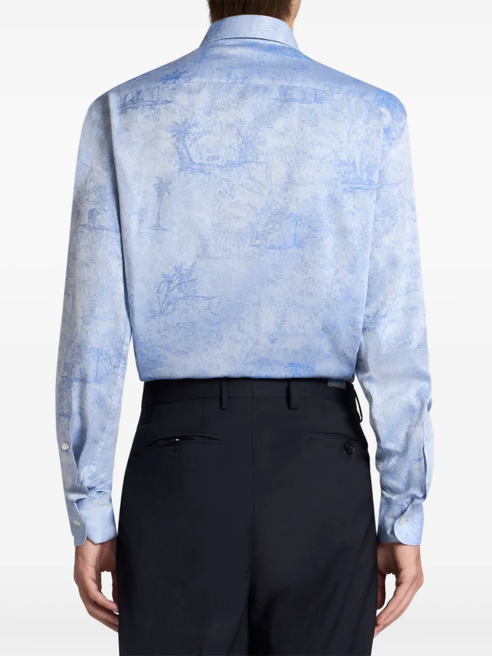 ETRO Overhemd met safari-jacquard Blauw