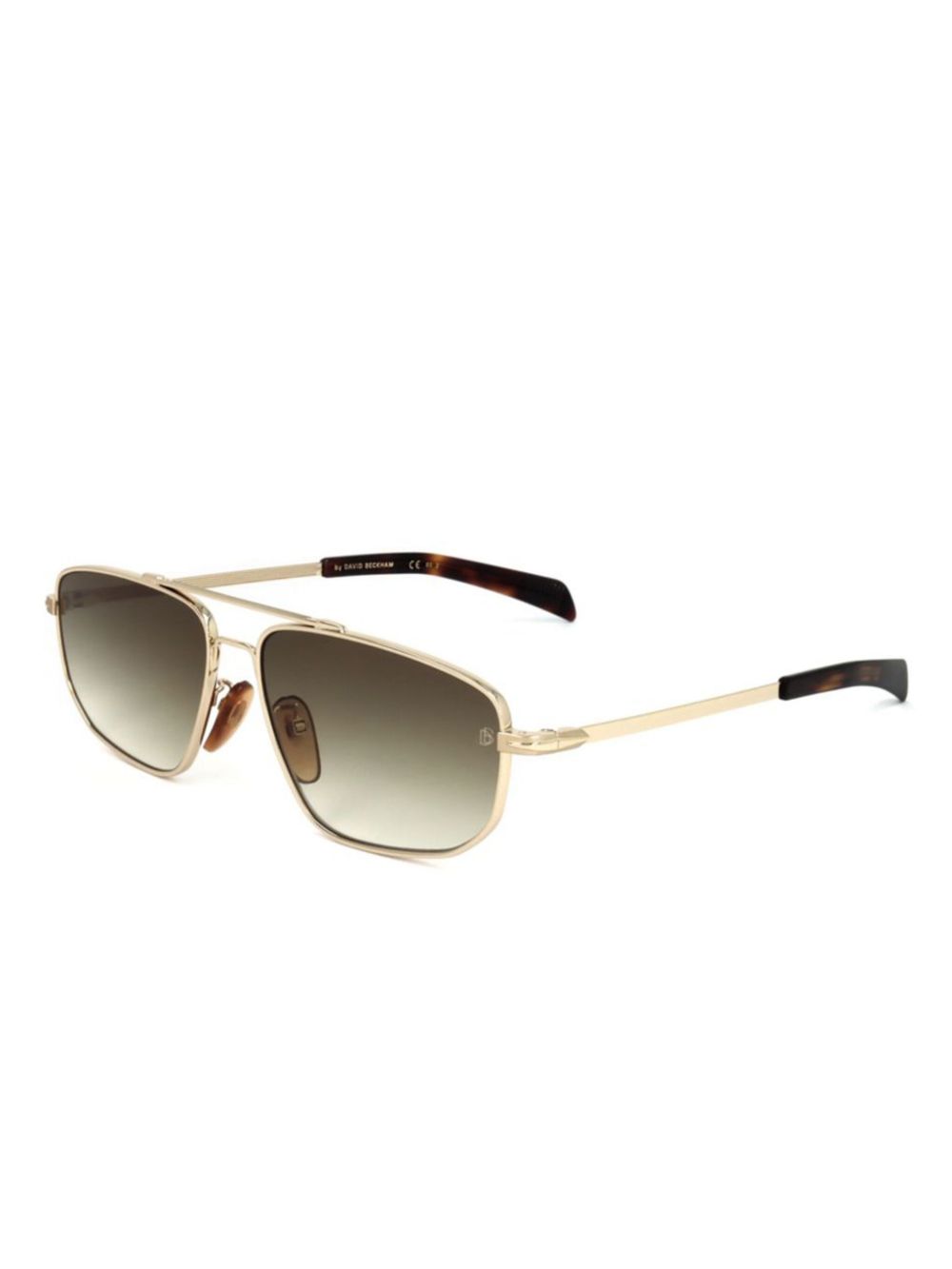 Eyewear by David Beckham Zonnebril met rechthoekig montuur - Goud