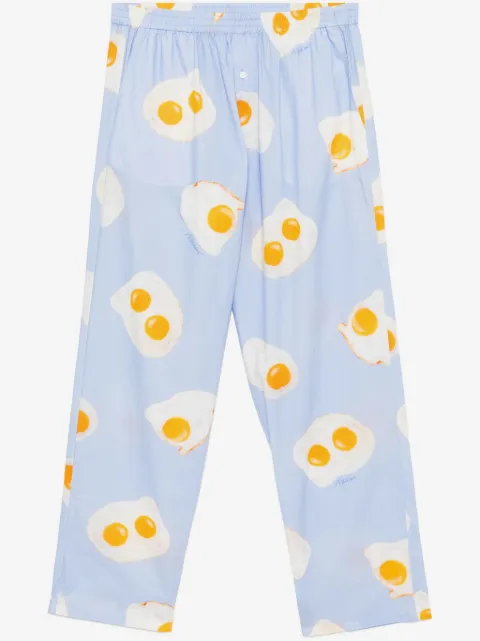 Moschino pantalones con estampado gráfico