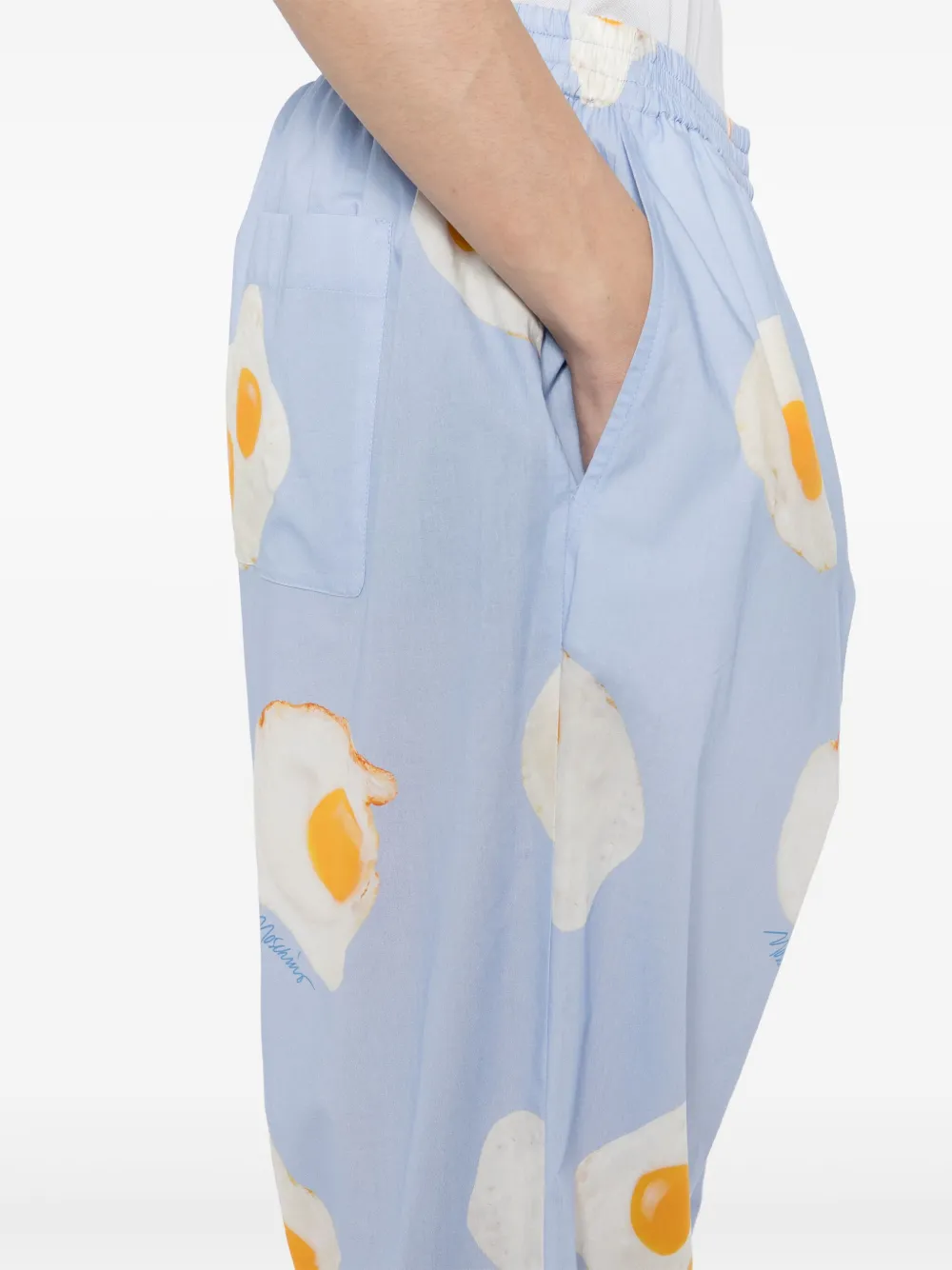 Moschino Broek met grafische print Blauw