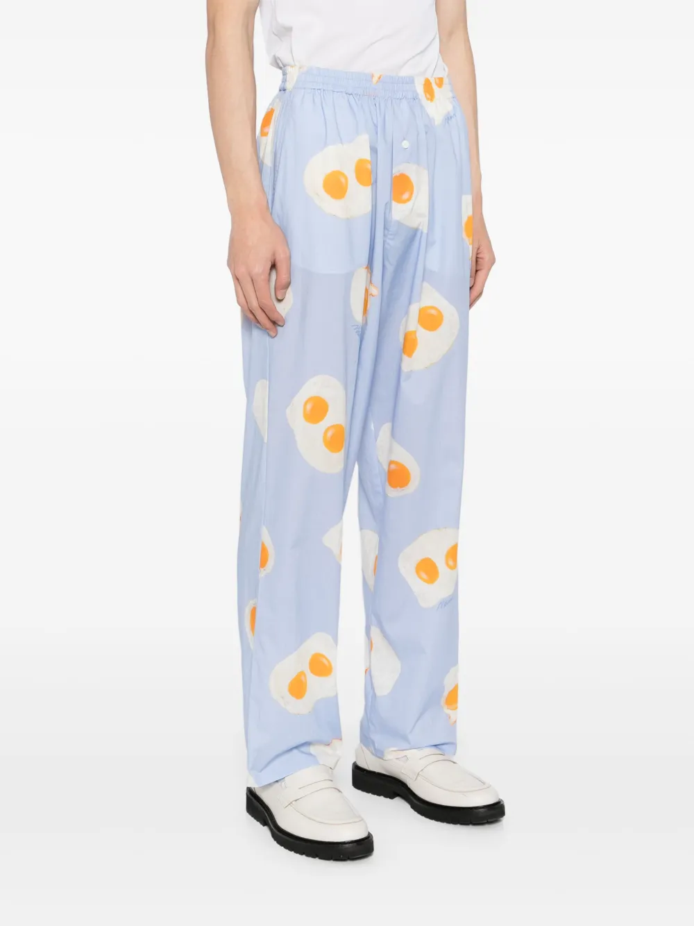 Moschino Broek met grafische print Blauw