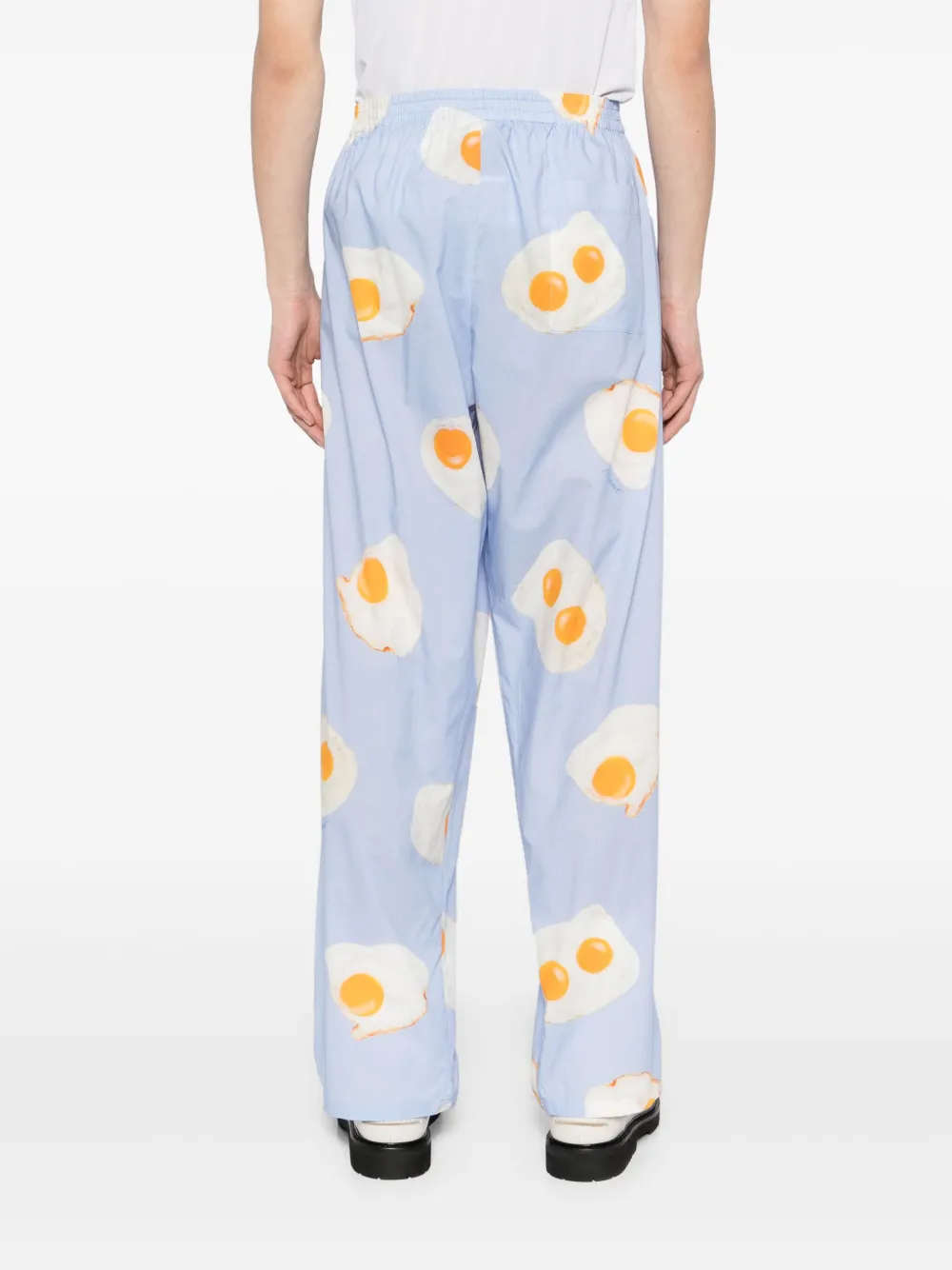 Moschino Broek met grafische print Blauw