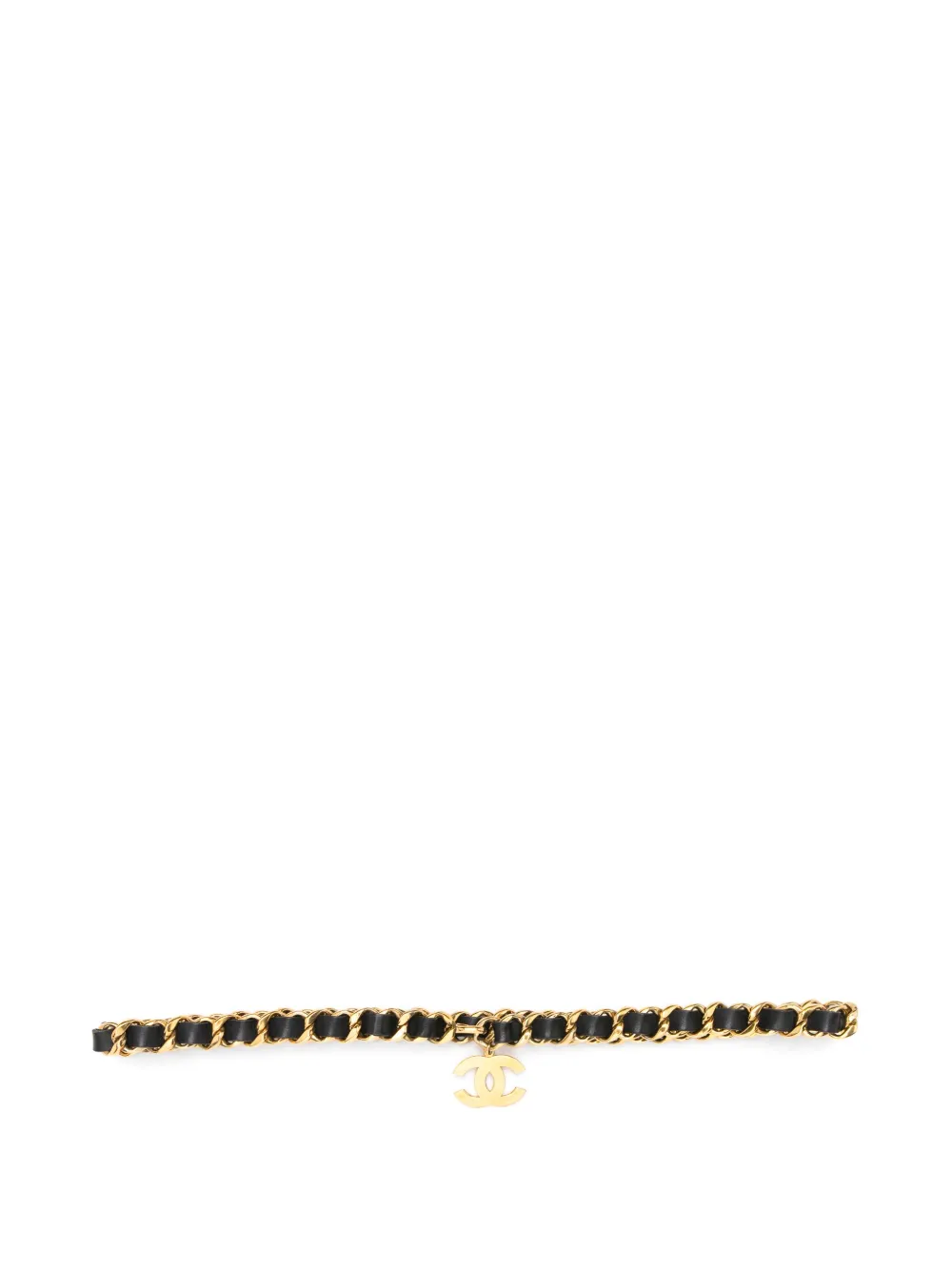 CHANEL Pre-Owned 1993s Interlockig CC belt | Black | Image 1