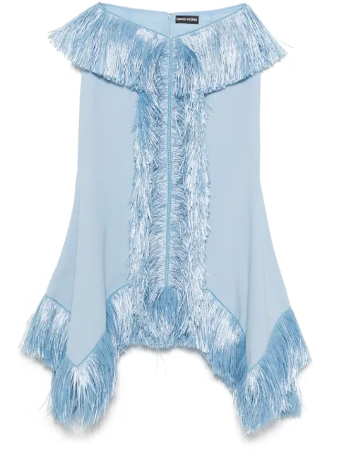 David Koma falda midi con flecos
