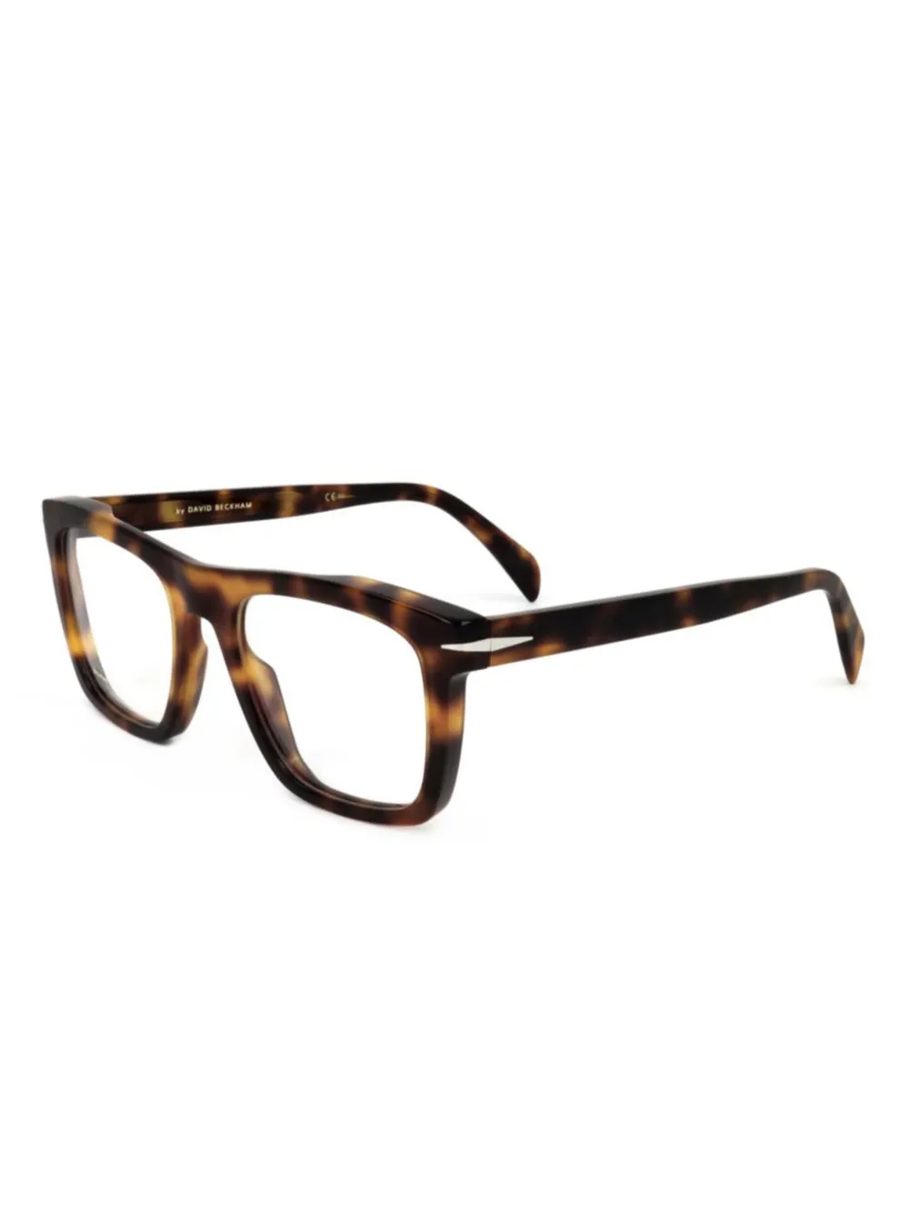 Eyewear by David Beckham Bril met vierkant montuur en schildpadschild design - Bruin