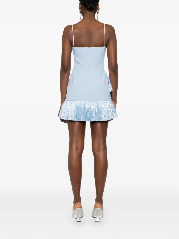 Long Dress Dion Lee Ellipse Pleat Mini Dress David Koma Raffia