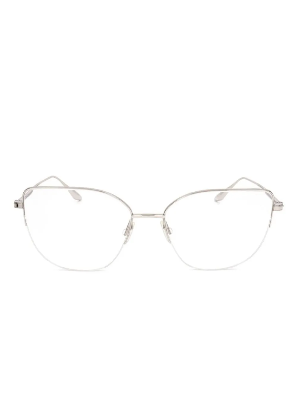 Barton Perreira lunettes de vue à monture papillon | argent | Image 1