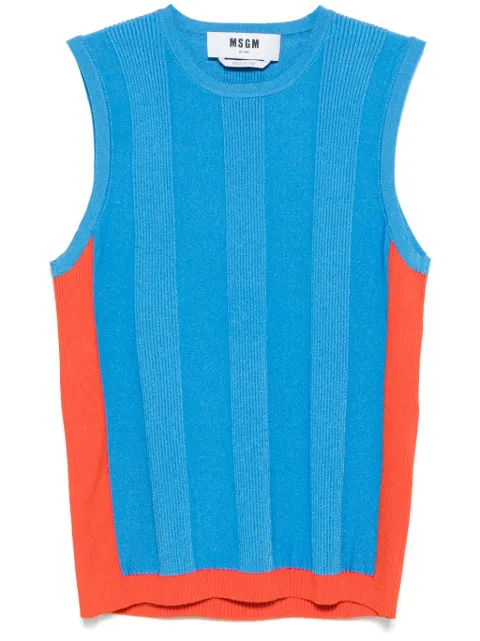 MSGM ribbed-knit vest