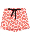 MSGM floral-print shorts - Red