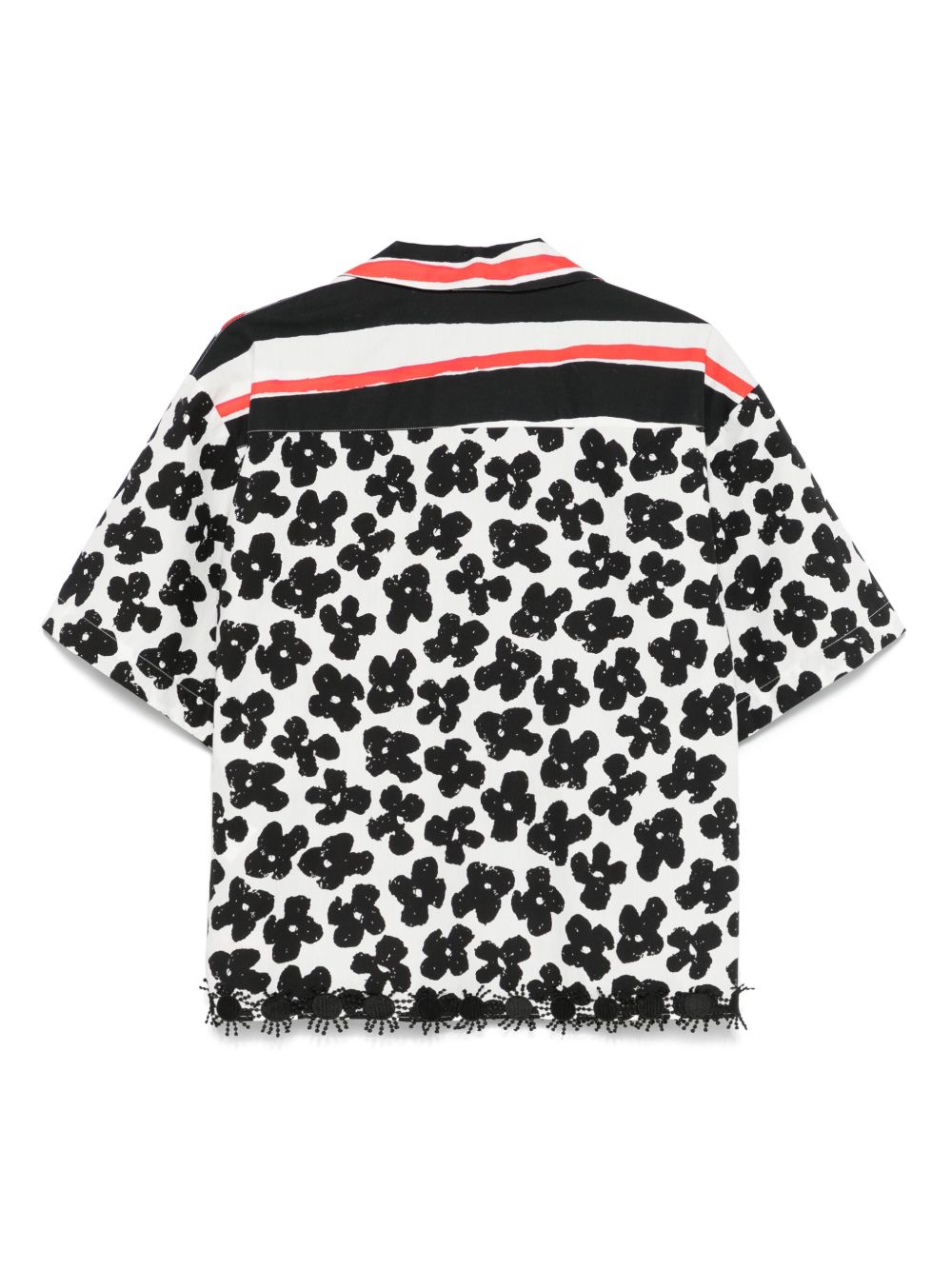 MSGM Gestreept katoenen blouse - Zwart