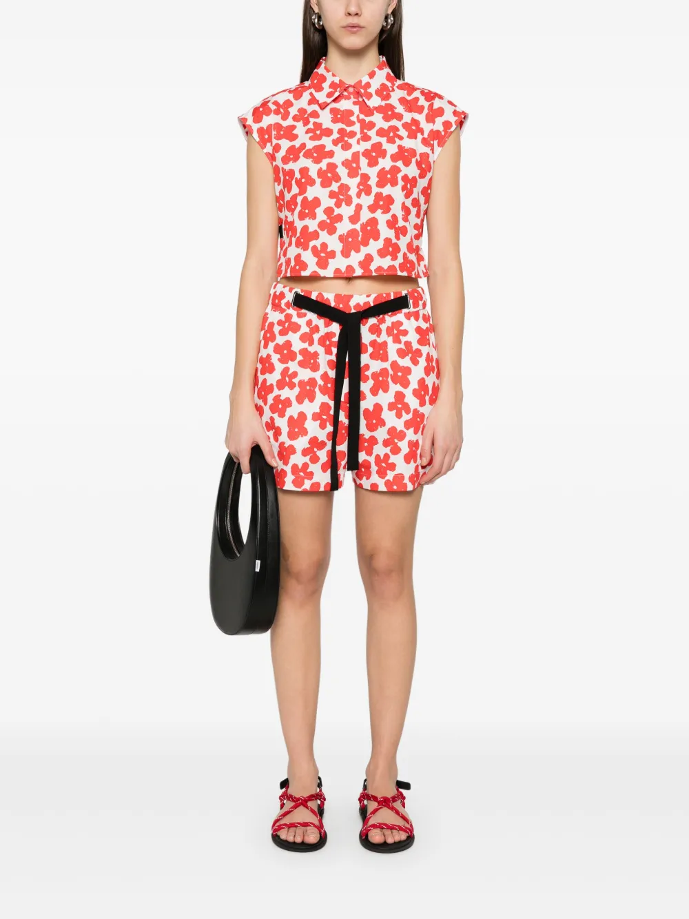 MSGM Blouse met bloemenprint - Wit