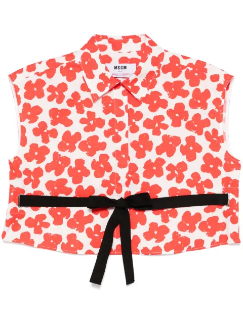 MSGM floral-print shirt