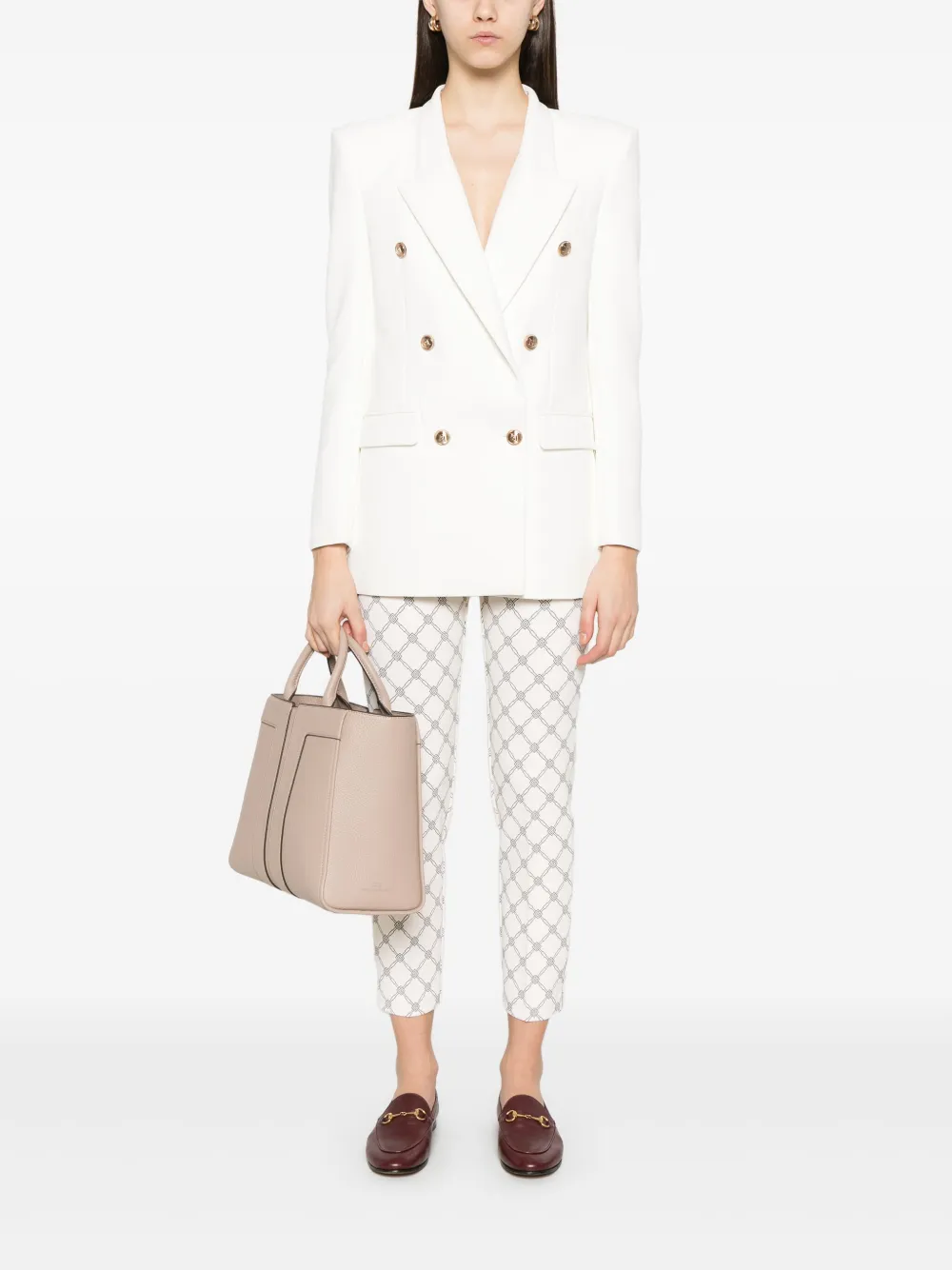 Elisabetta Franchi Crêpe blazer - Wit