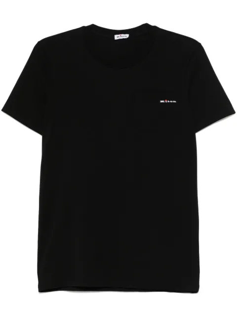 Kiton logo-embroidered T-shirt