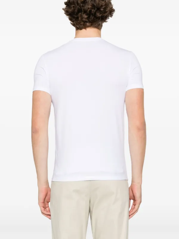 Tシャツ・カットソー KITON Logo embroidery t-shirt White Kiton logo-embroidered T-shirt | White | FARFETCH