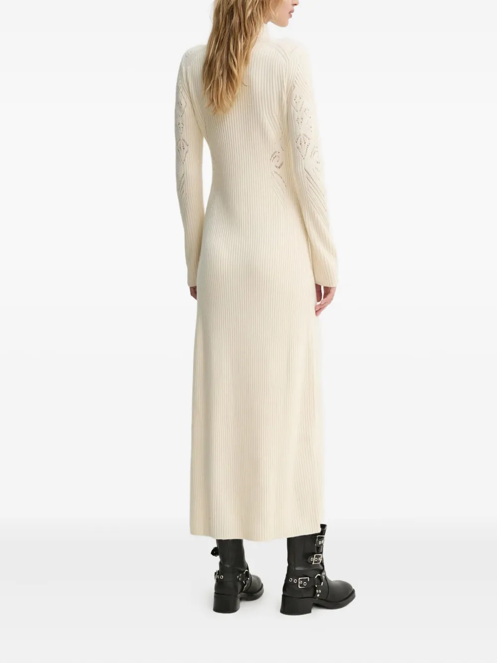 Ba&sh Armia Ribbed-knit Maxi Dress In Neutral