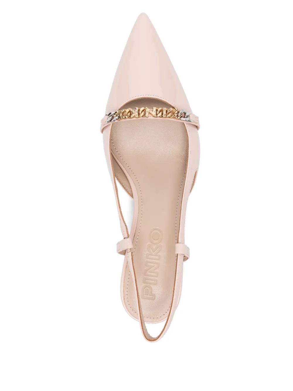 PINKO 50mm Gloria slingback pumps Neutrals