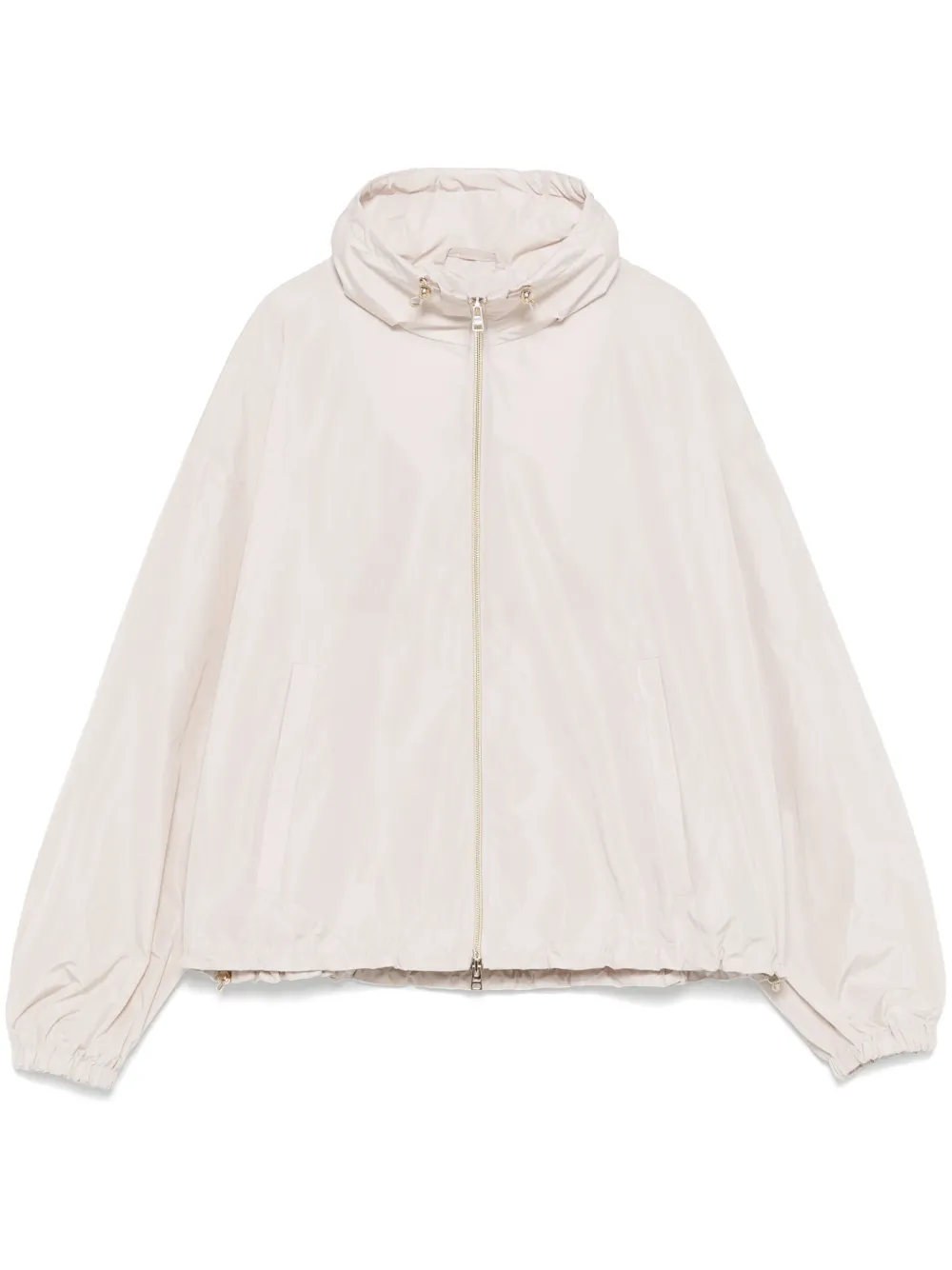 drawstring-neck jacket