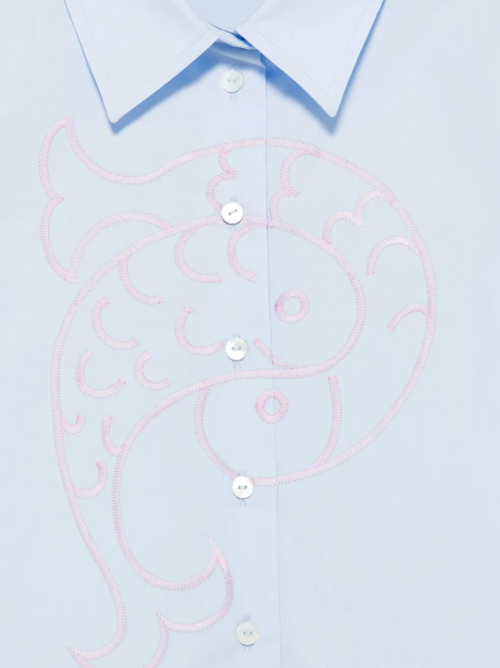 PUCCI Junior Shirt met borduurwerk Blauw
