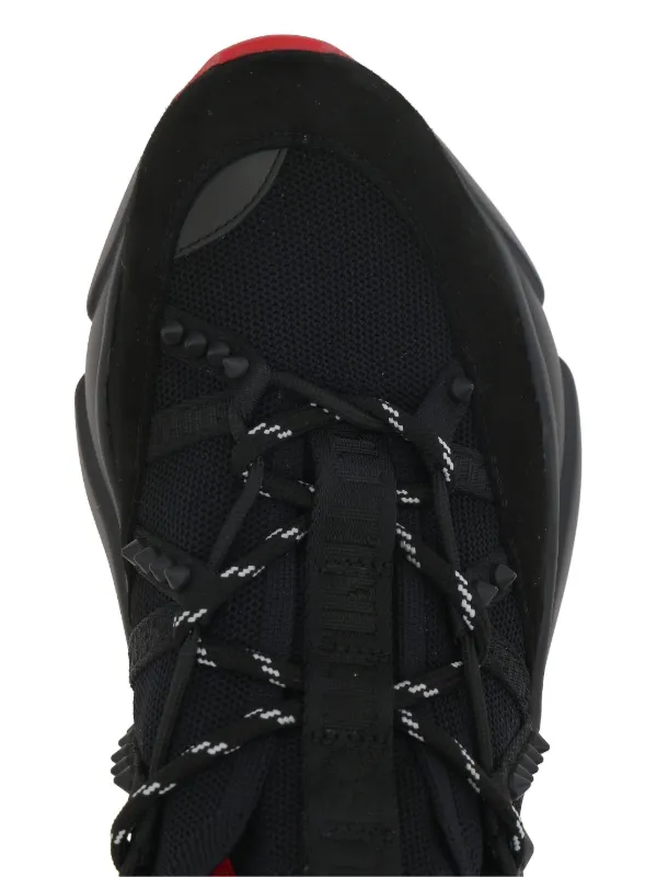 ◆ChristianLouboutin 最新作◆Trailnrun スニーカー/Black◆ Trailnrun - Running Sneakers - Suede, calf leather and