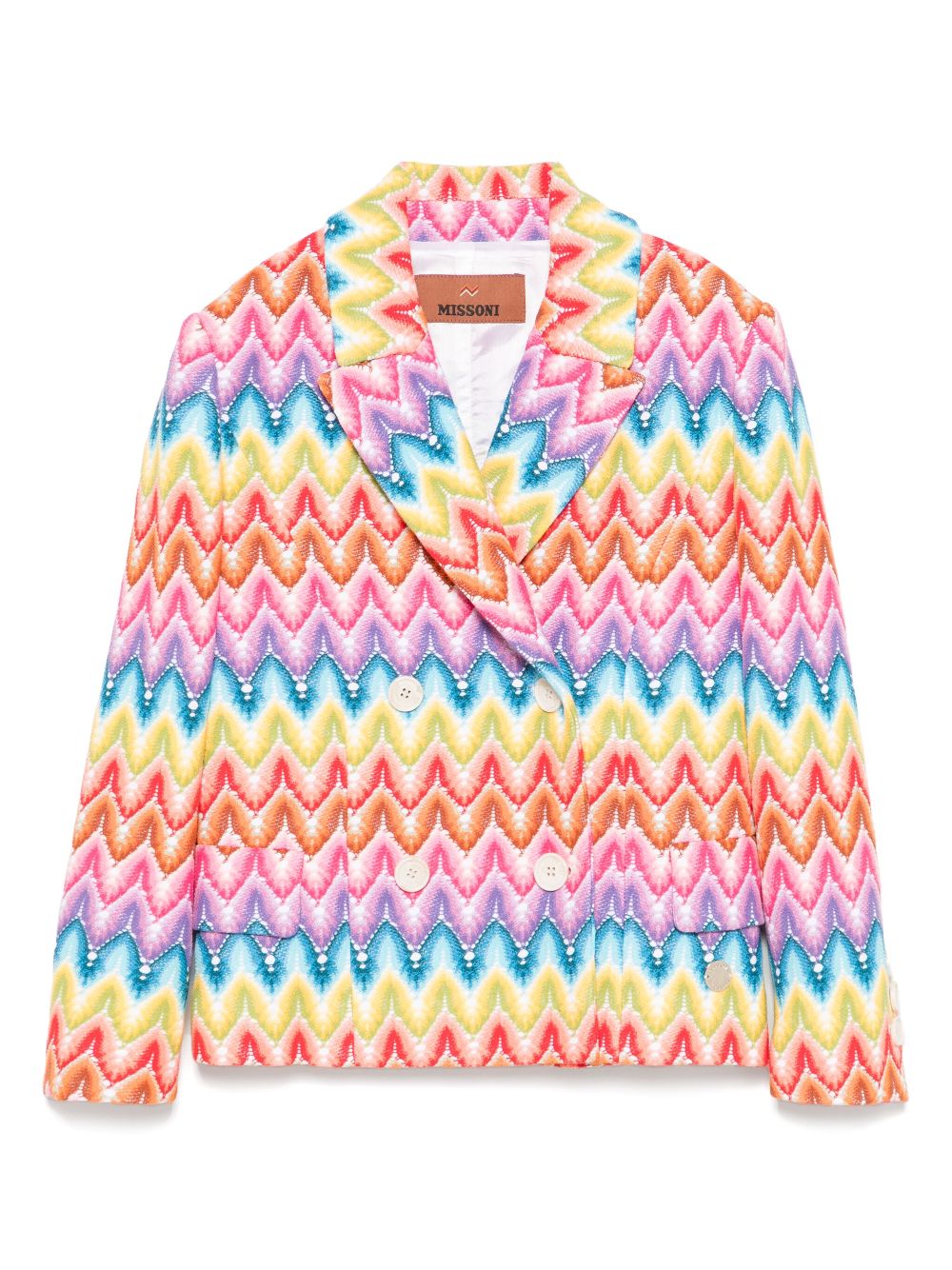 Missoni Kids zigzag-woven blazer - Blue