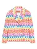 Missoni Kids zigzag-woven blazer - Blue
