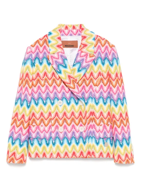 Missoni Kids zigzag-woven blazer