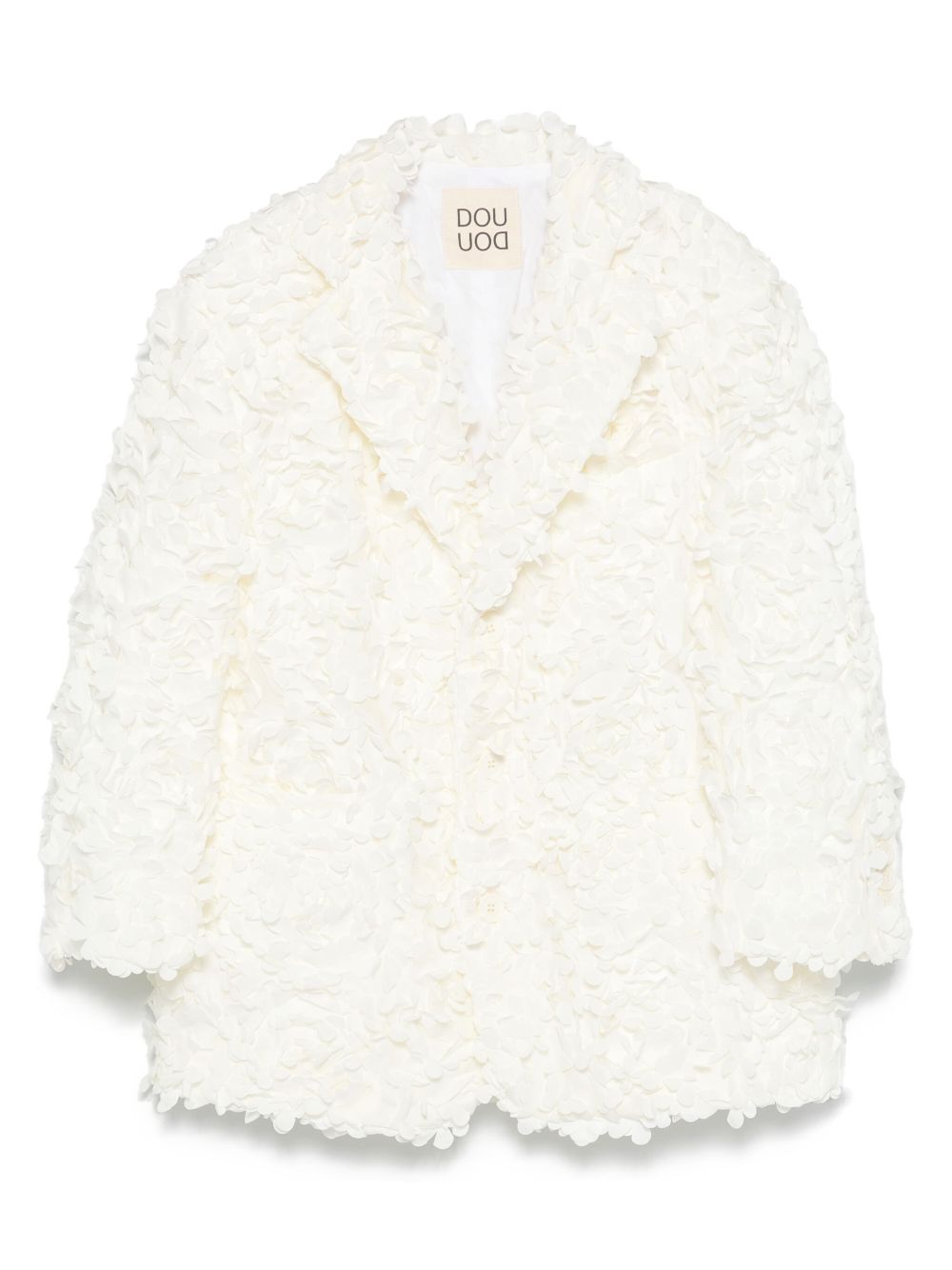 Douuod Kids floral-appliqué blazer - White