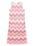 Missoni Kids zigzag-woven dress - White