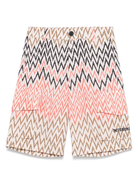 Missoni Kids Bermuda com estampa chevron