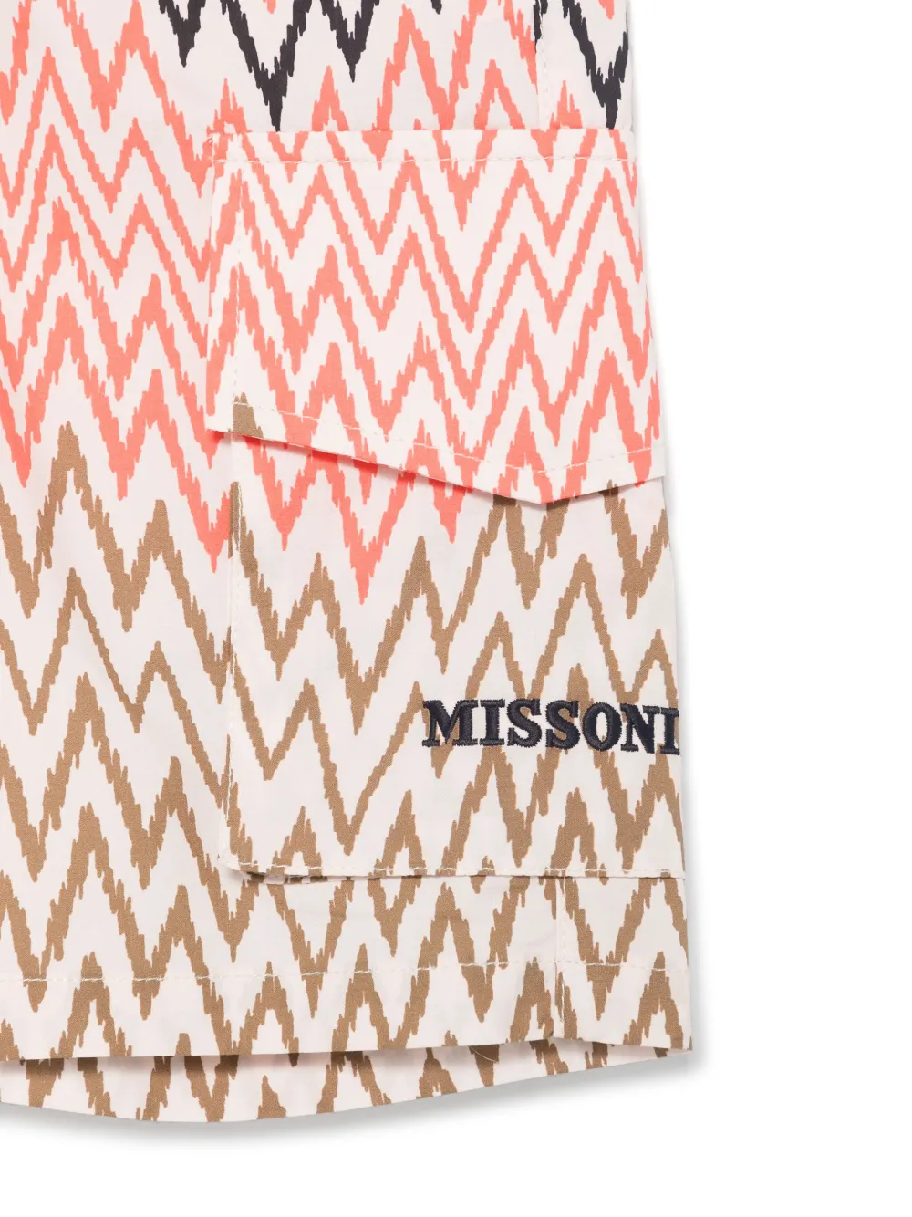 Missoni Kids Shorts met zigzag-print Beige