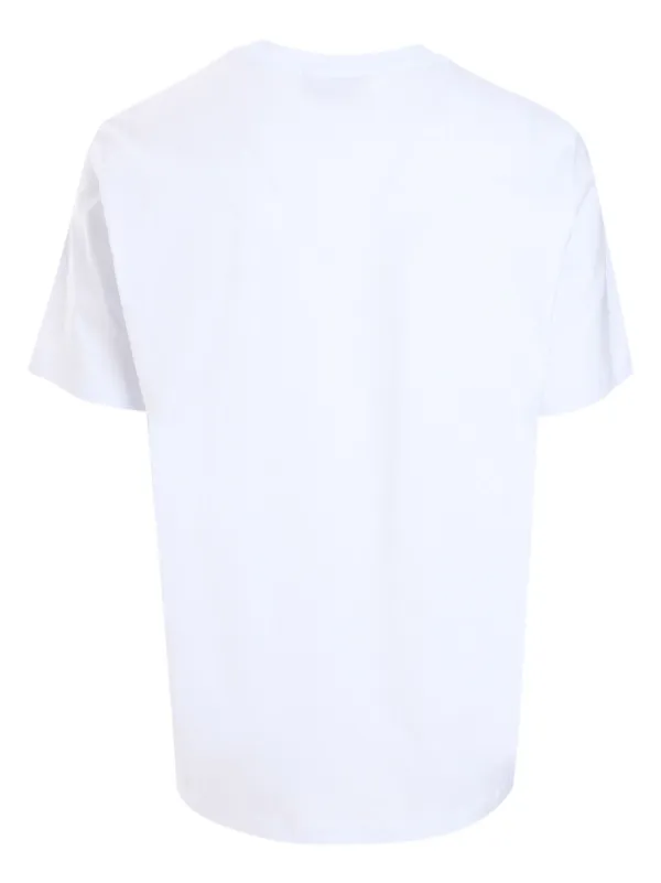 Tシャツ・カットソー MSGM Men T-shirt White 3840MM141257002 01 MSGM logo-print Cotton T-shirt | White | FARFETCH PL