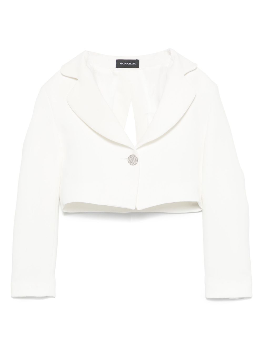 Monnalisa cut out-detail blazer - White