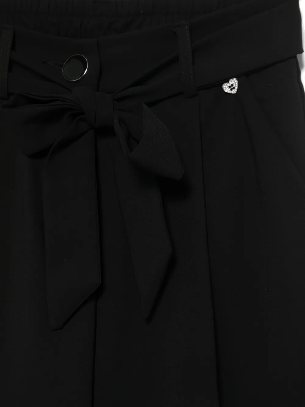 Monnalisa Broek met geplooid detail Zwart