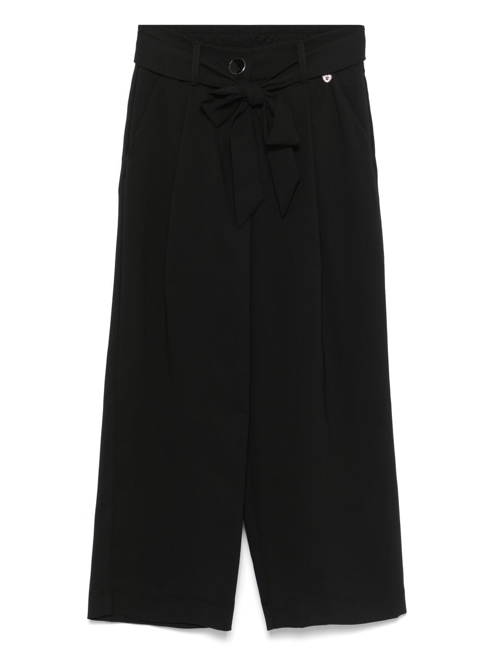 Monnalisa pleat-detail trousers - Black