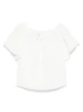 Monnalisa crystal-button blouse - White
