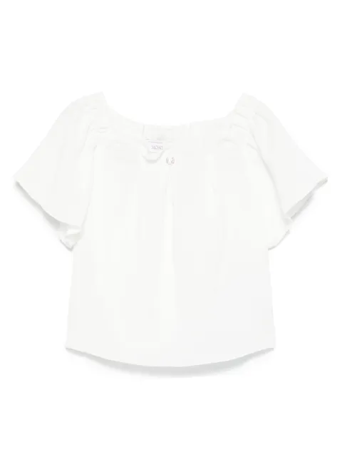 Monnalisa crystal-button blouse