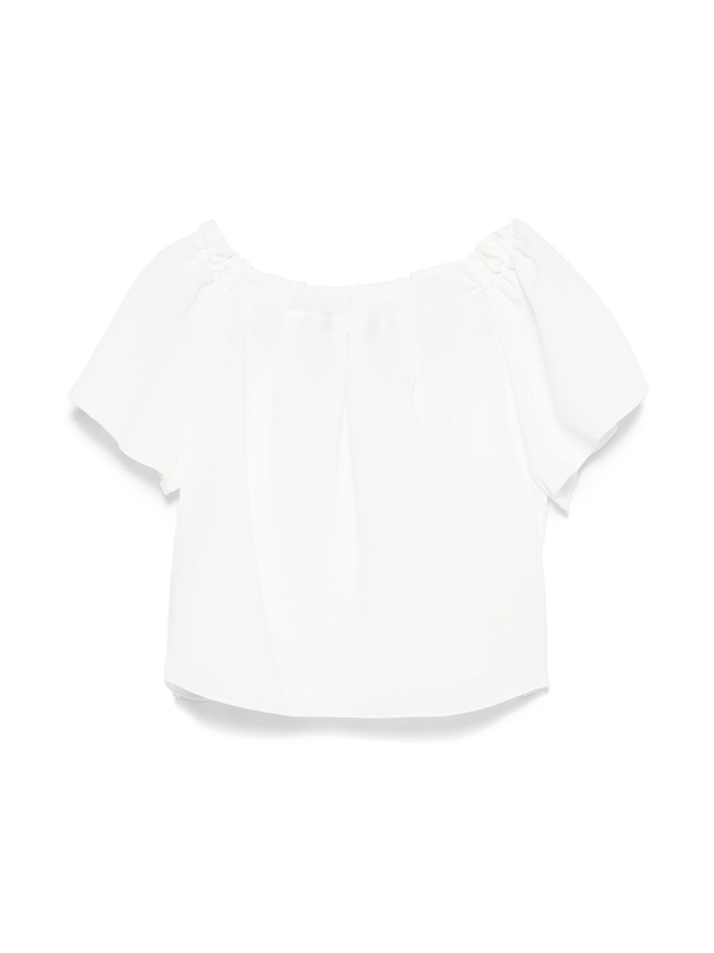 Monnalisa Shirt met kristallen knoop - Wit