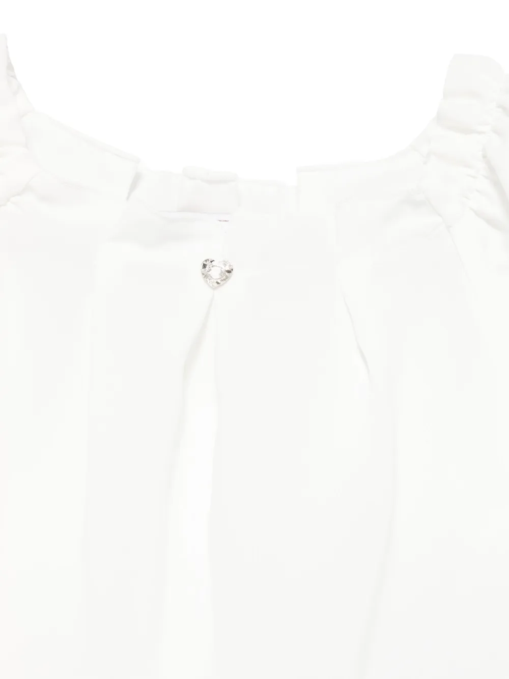 Monnalisa Shirt met kristallen knoop Wit