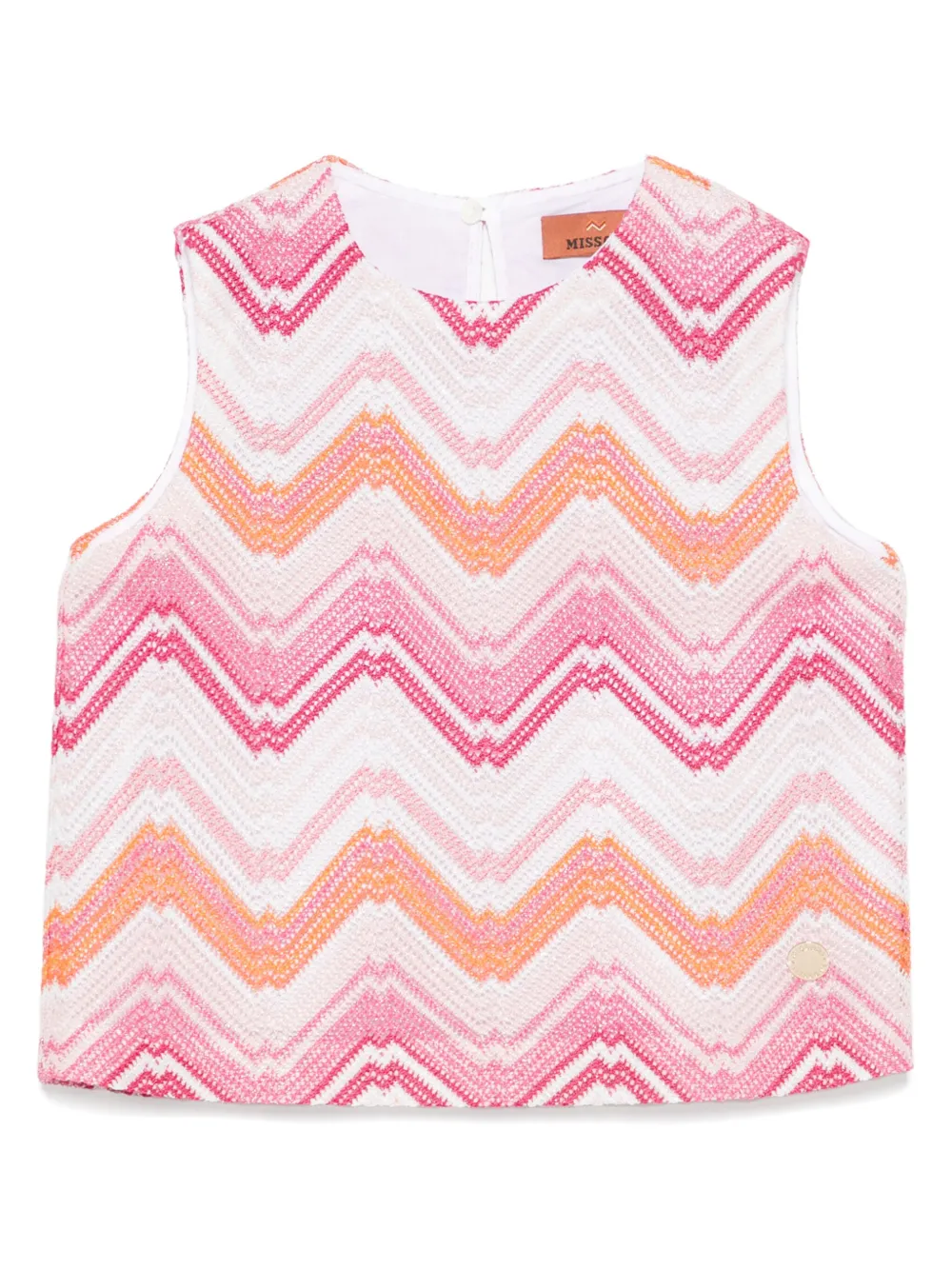 Missoni Kids Top met zigzagpatroon Wit