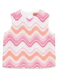 Missoni Kids zigzag-woven top - White