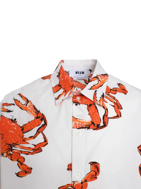 MSGM クラブモチーフ シャツ | ホワイト | FARFETCH JP