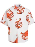 MSGM crab motif shirt - White