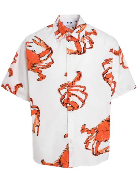 MSGM camisa con motivo de cangrejo