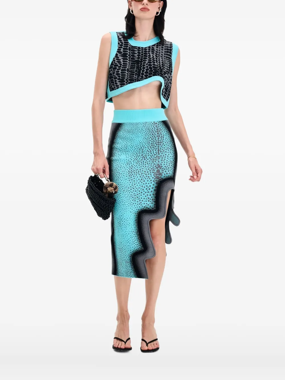 PH5 snakeskin-print asymmetrical top | Vests & Tank Tops | Image 2