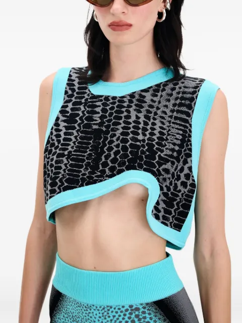 PH5 snakeskin-print asymmetrical top