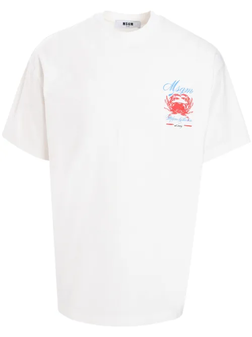 T-shirt à logo imprimé - MSGM - Modalova