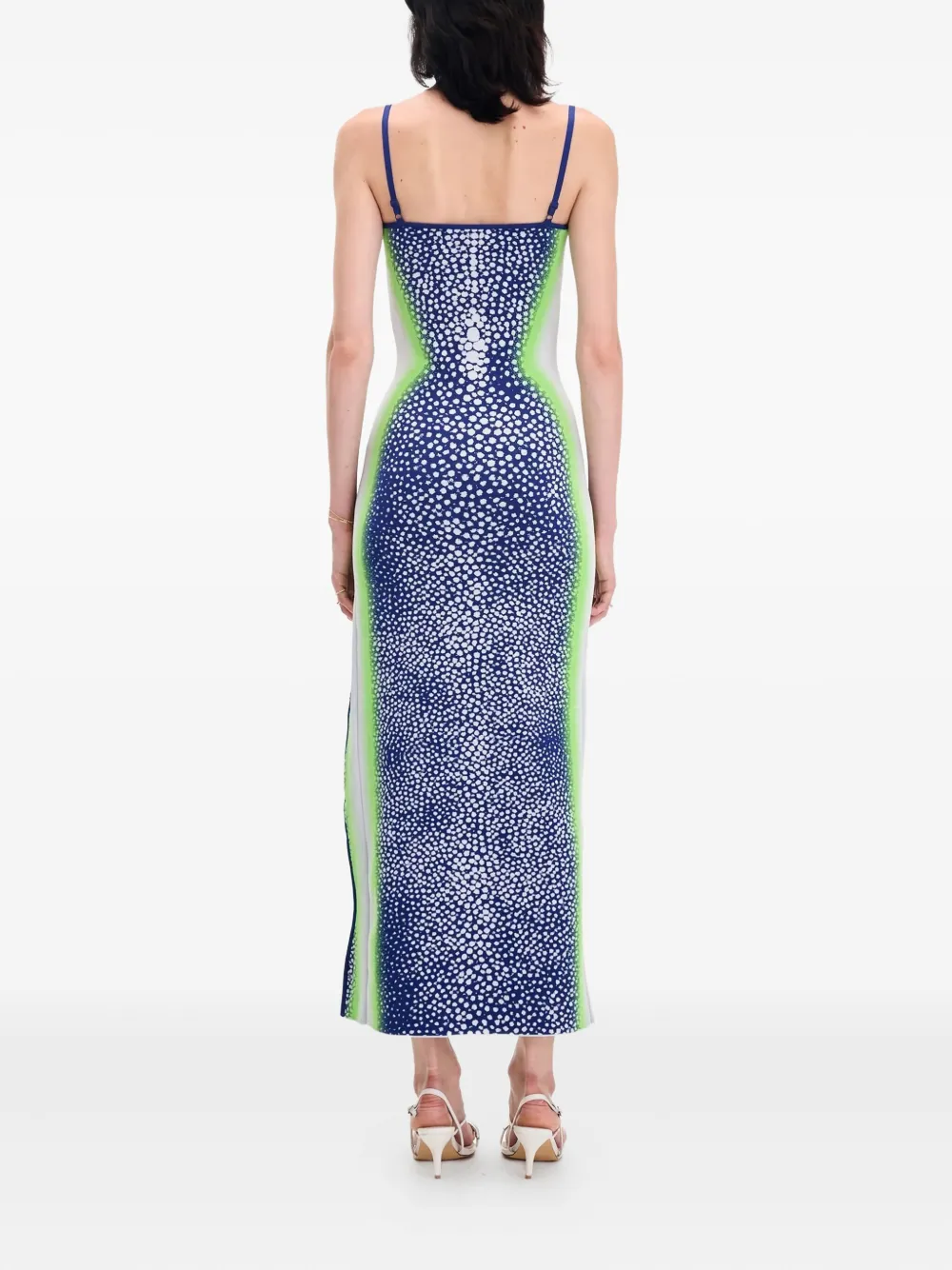 PH5 spot-print side-split dress Blauw